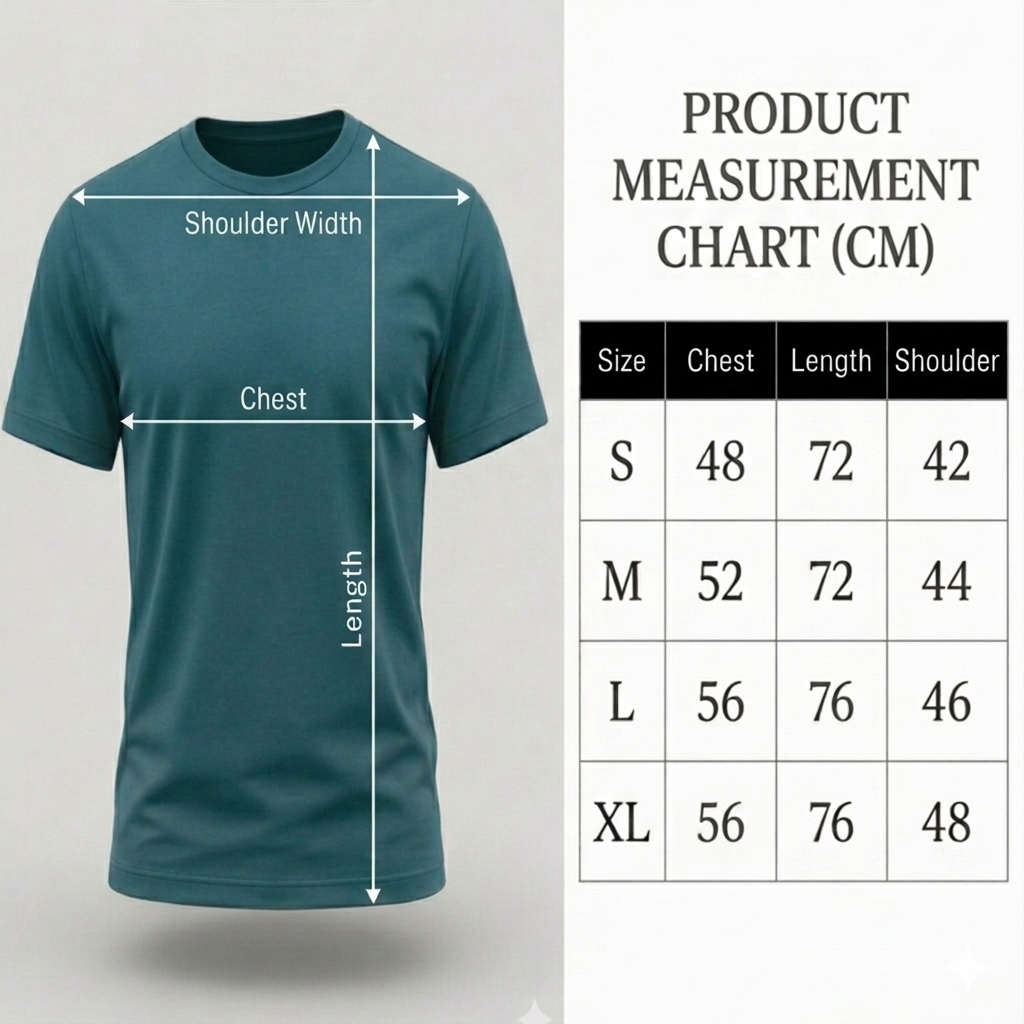 TEAL – GENTS ROUND NECK T-SHIRT For Men
