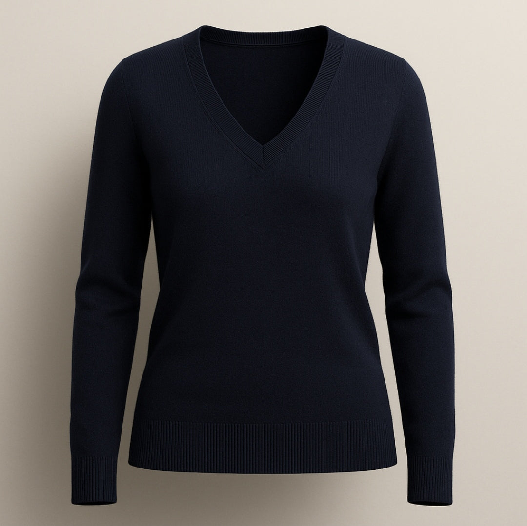 Maglione Donna – Scollo a V Nero