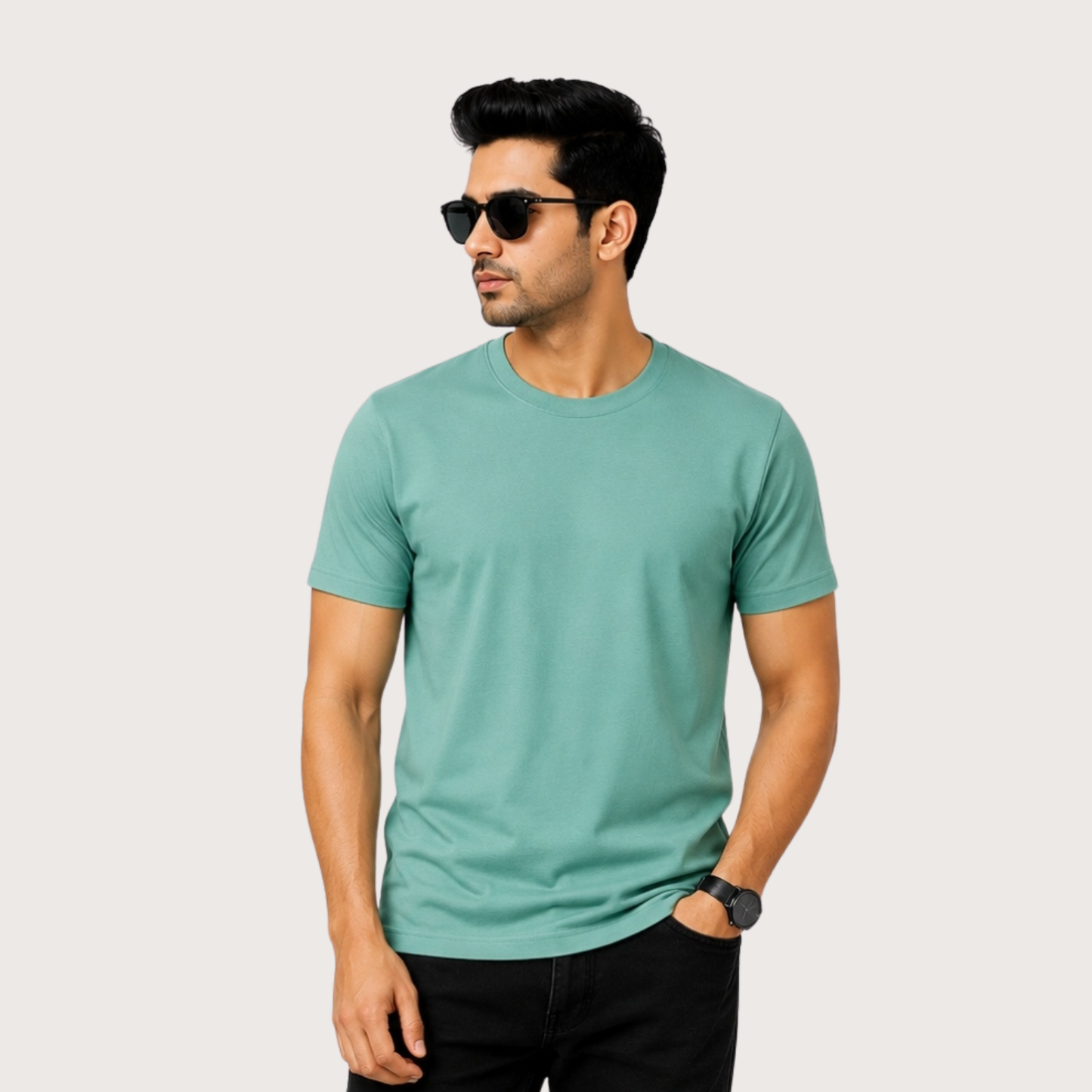 MINT–GENTS - ROUND NECK T-SHIRT Short  Sleeve