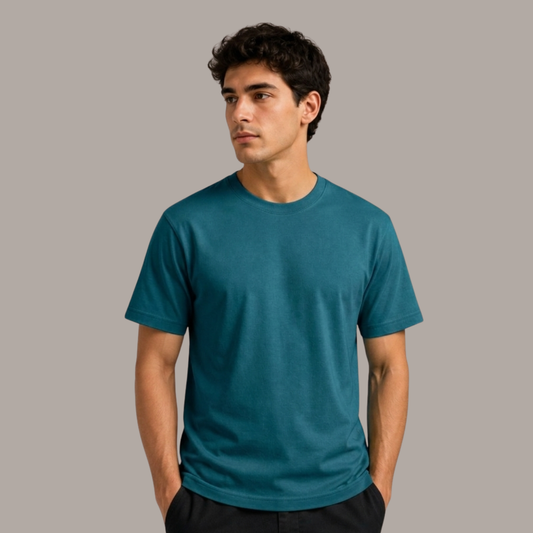 TEAL – GENTS ROUND NECK T-SHIRT For Men