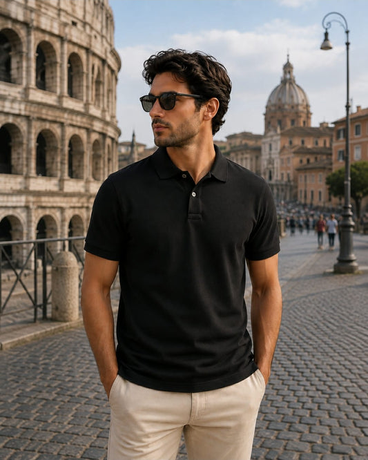 MAGLIETTA POLO ALL-BLACK-50% Discount