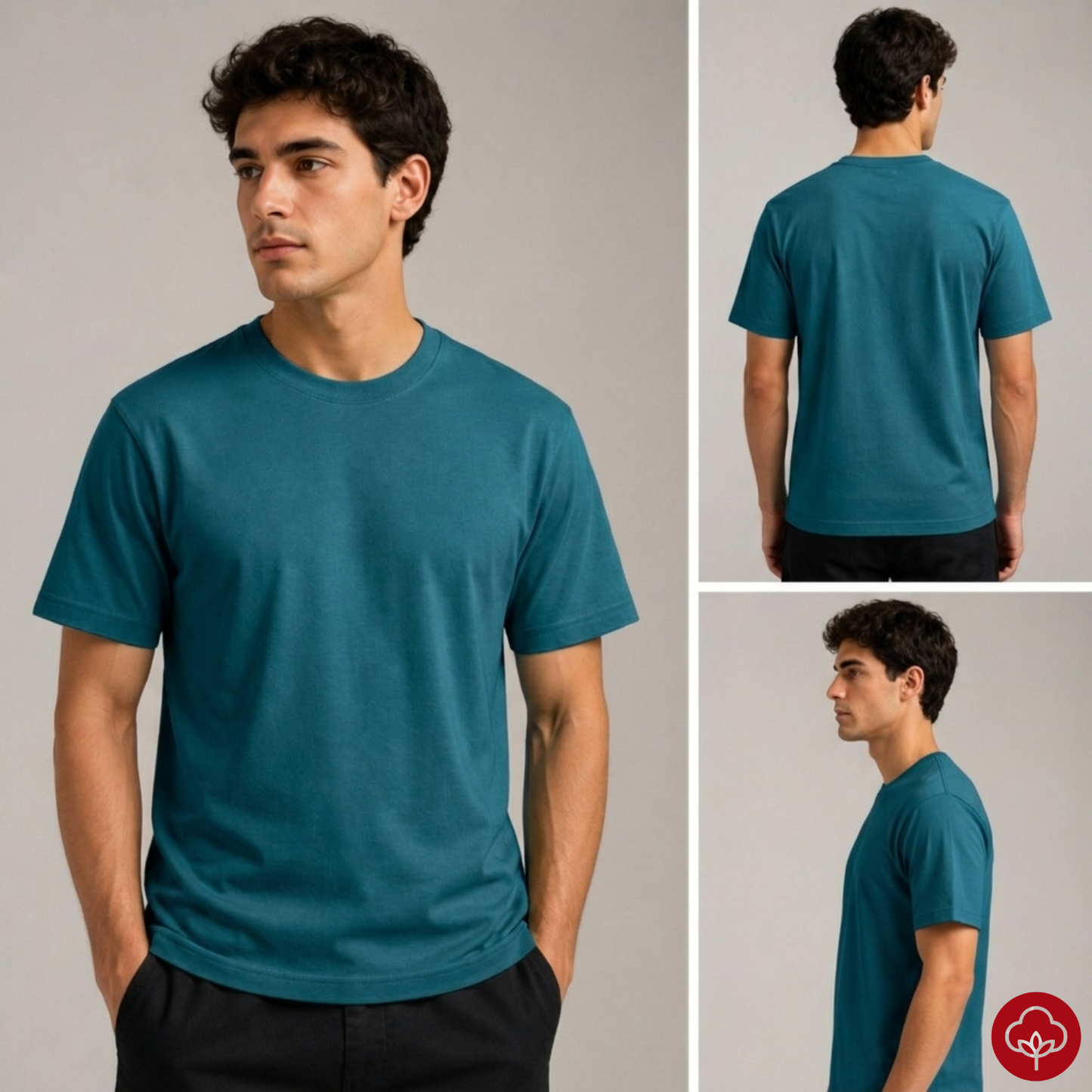 TEAL – GENTS ROUND NECK T-SHIRT For Men