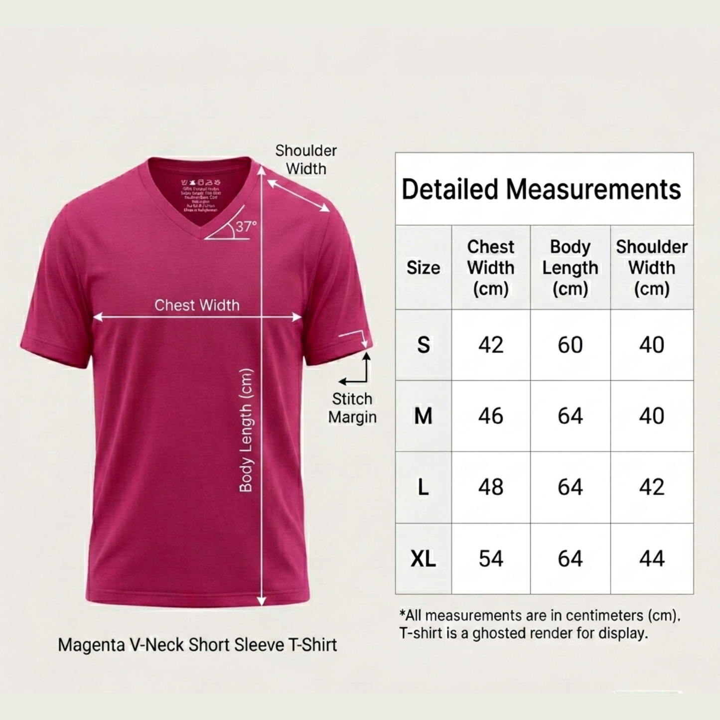 FUSIE LADIES V - NECK T-SHIRT For Women