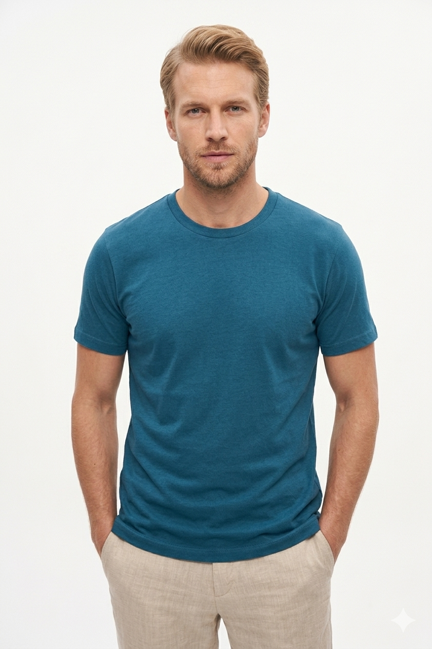 5 Pis Combo Nevy Blue  Sleeve Cotton T-Shirt | Italian Brand | Designed in Italy