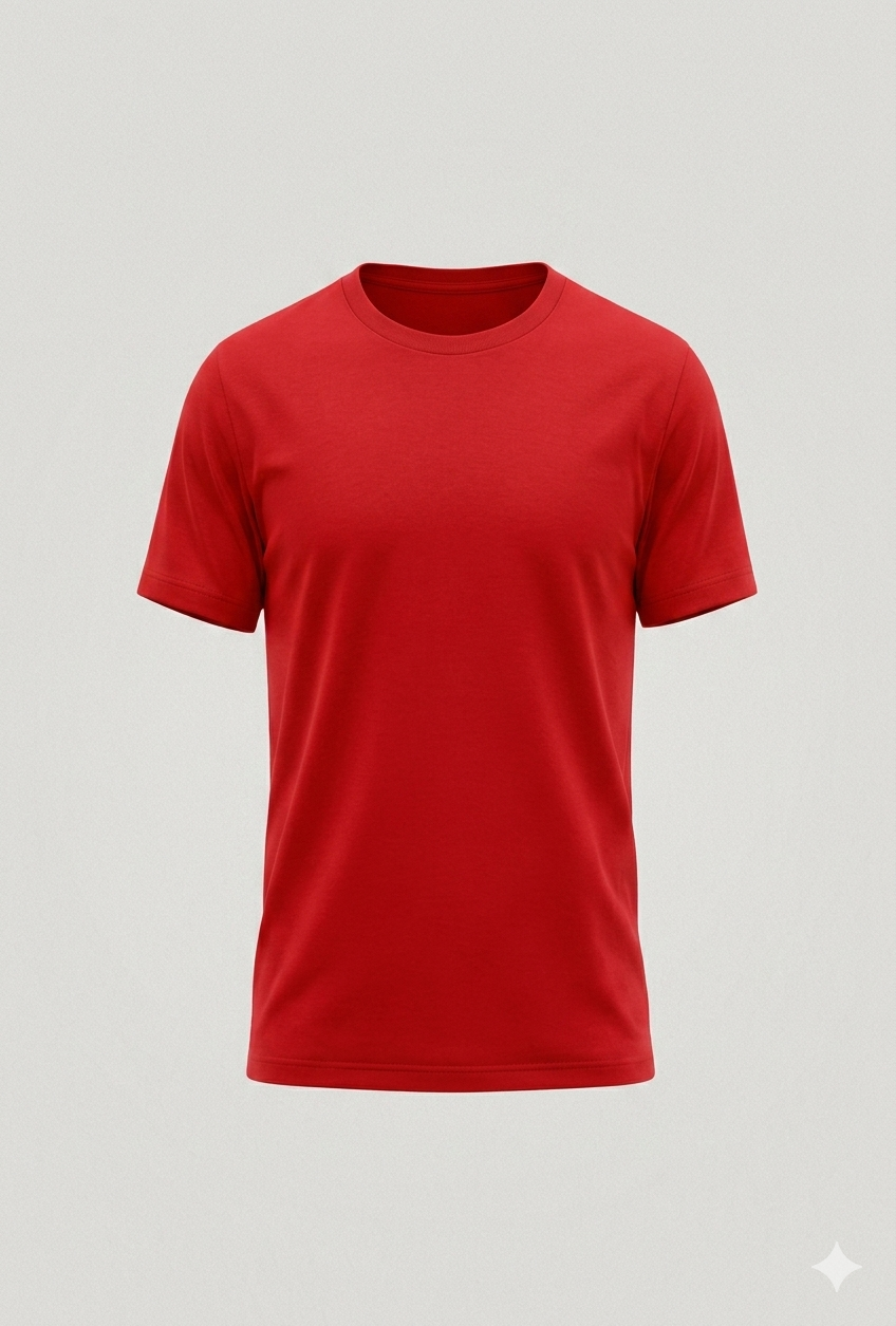 RED LADIES V - NECK T-SHIRT&nbsp; Short &nbsp;Sleeve&nbsp;