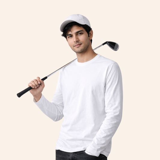 White Long Sleeve Cotton T-Shirt | Italian Brand | Designed in Italy
