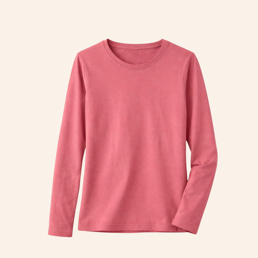 Mouve Long Sleeve Cotton T-Shirt | Italian Brand | Designed in Italy