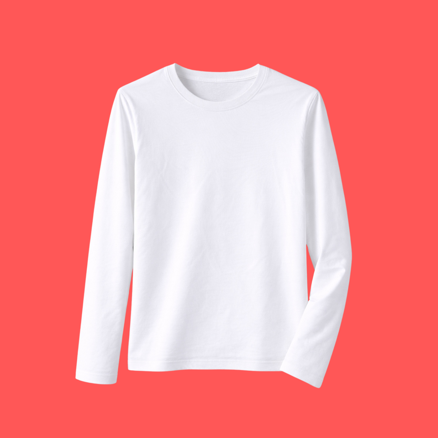 White Long Sleeve Cotton T-Shirt | Italian Brand | Designed in Italy