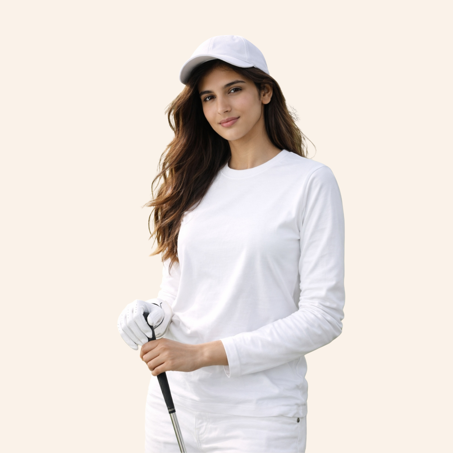 White Long Sleeve Cotton T-Shirt | Italian Brand | Designed in Italy