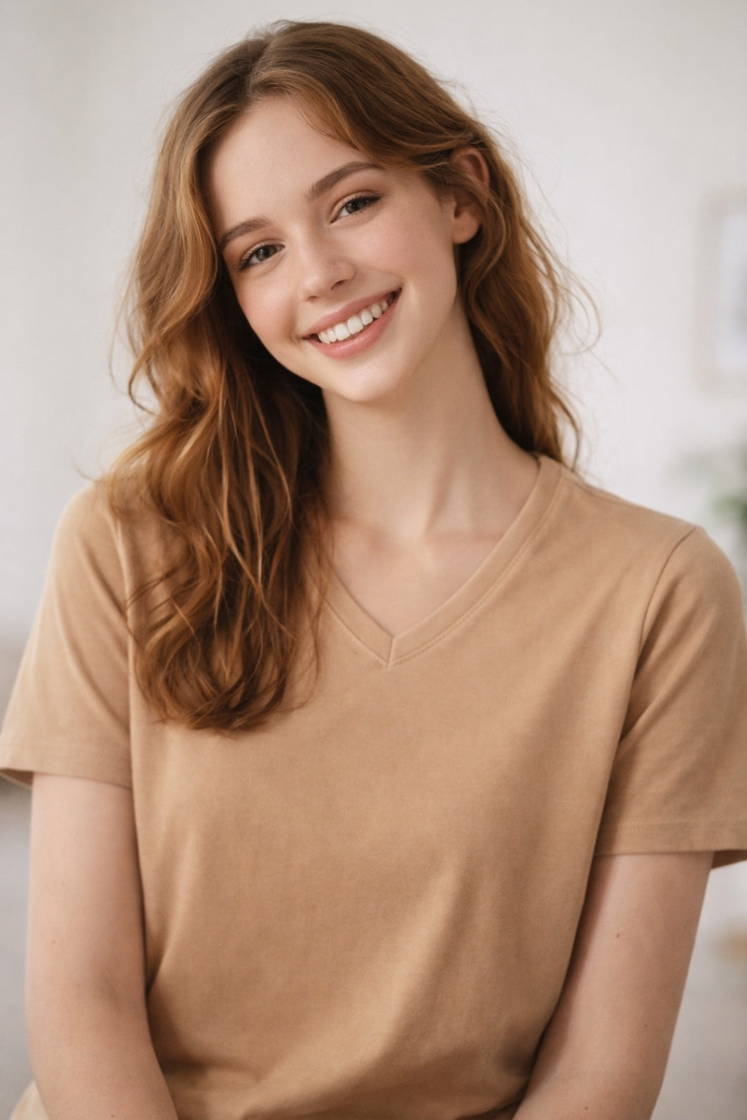 Beige Cotton Short Sleeve T-Shirt | Italian Brand | Designed in Italy