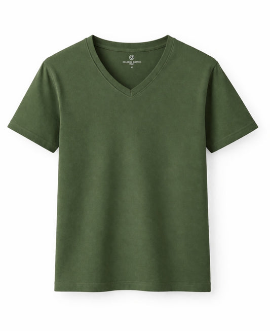 Green Cotton Short Sleeve T-Shirt | Italian Brand | Designed in Italy