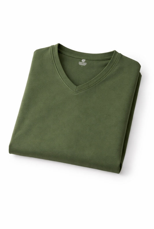 Green Long Sleeve Cotton T-Shirt | Italian Brand | Designed in Italy