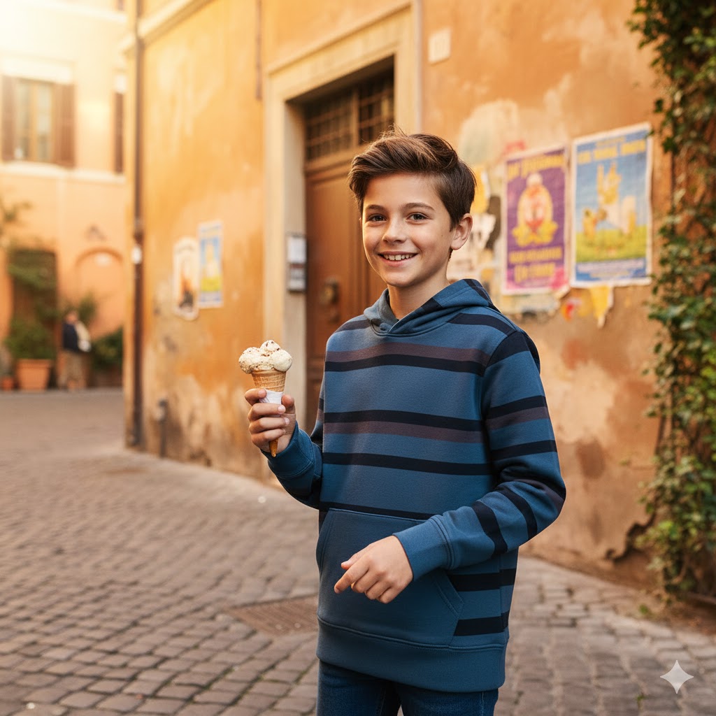 Felpa con Cappuccio Bambino "Orion Blue" – Comfort & Stile Insieme