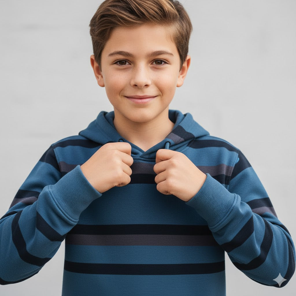 Felpa con Cappuccio Bambino "Orion Blue" – Comfort & Stile Insieme